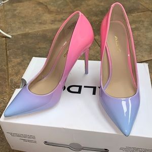 Ombré pastel pink and purple heels from Aldo size 6